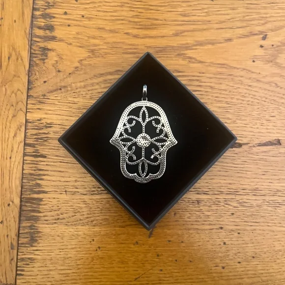 Margo Morrison Silver and Tourmaline Hamsa Charm - Picture 4 of 8